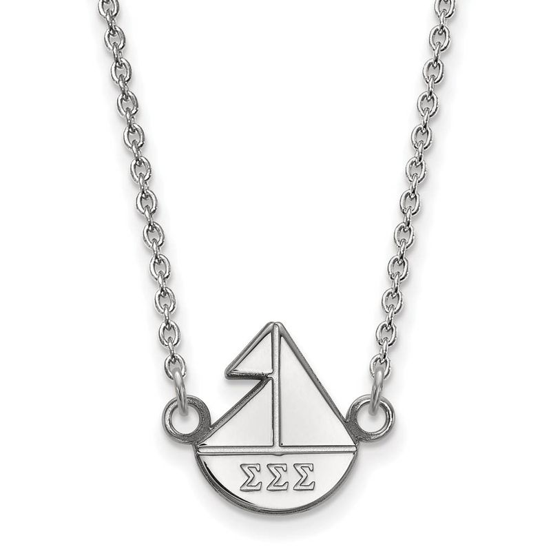 Sterling Silver Sigma Sigma Sigma Xs (Tiny) Necklace